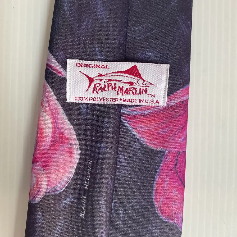Vintage 1989 Ralph Marlin Pig Tie Elaine Heikman Novelty Made USA Rare